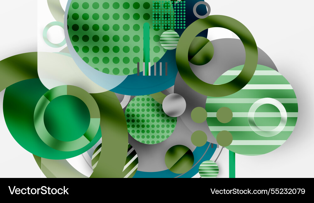 Abstract circle design with overlapping Vector Image