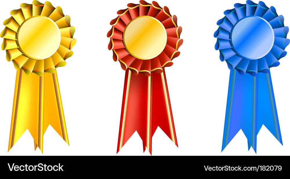 Award Ribbon Set Vector Image