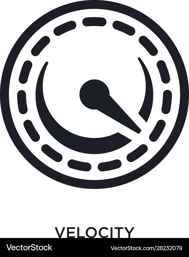 Black velocity isolated icon simple element from Vector Image