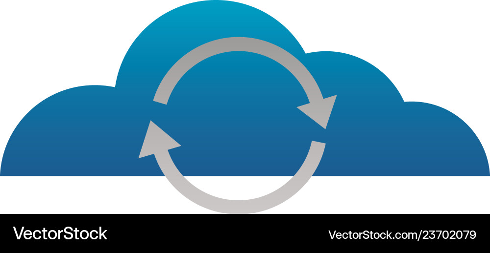Cloud Computing-Reload-Daten vektorbild