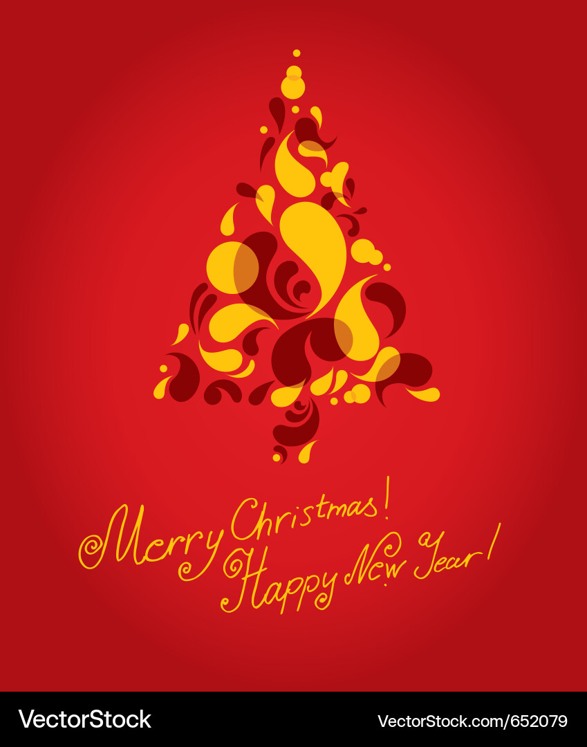 Decorative christmas tree background Royalty Free Vector