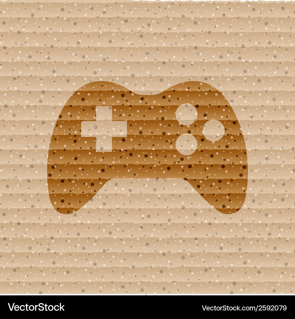 Gaming joystick flat modern web button and space vector image