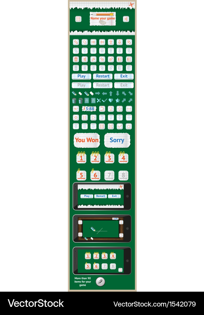 Graphical user interface for games and software 2 vector image