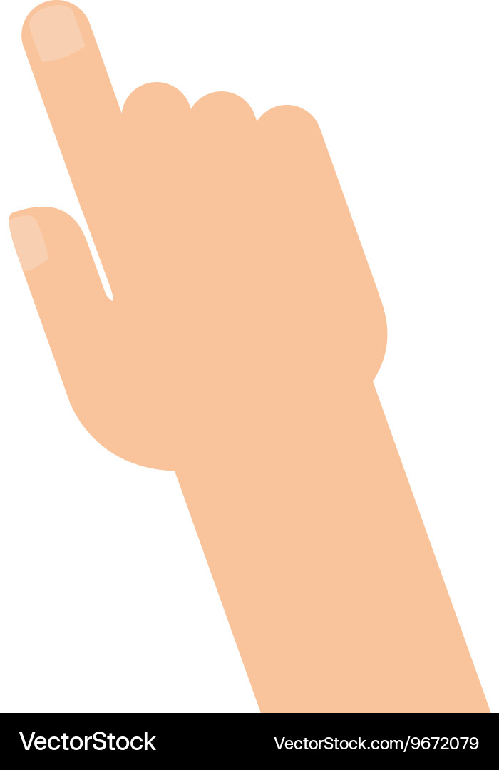 Hand pointing with index finger icon vector image