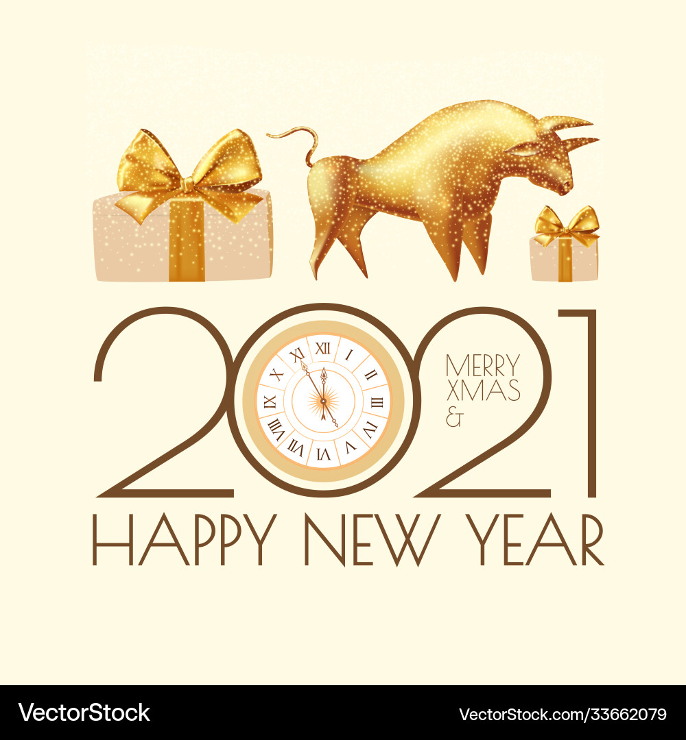 Happy new 2021 year elegant poster template Happy new 2021 year elegant poster template vector image