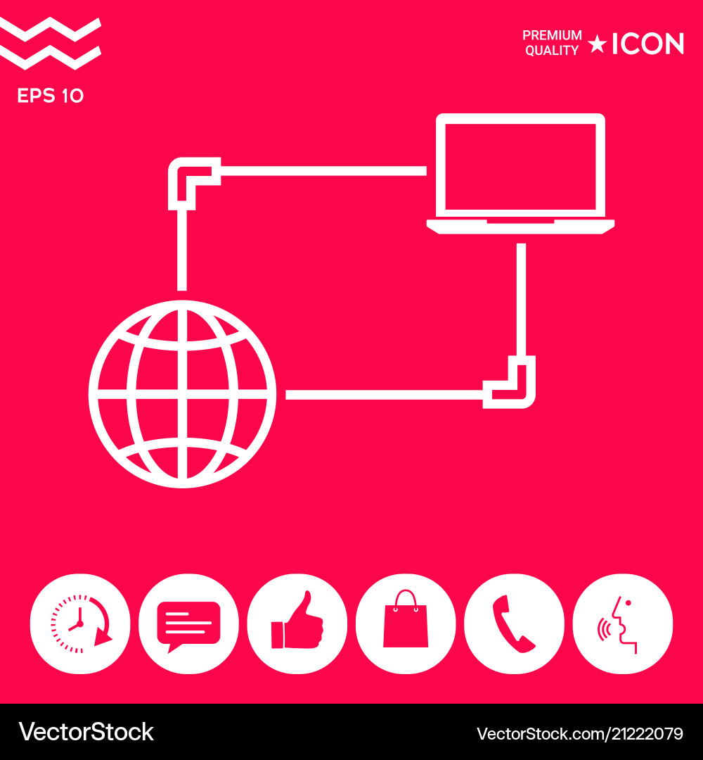 Internet connection data exchange transfer Internet connection data exchange transfer vector image