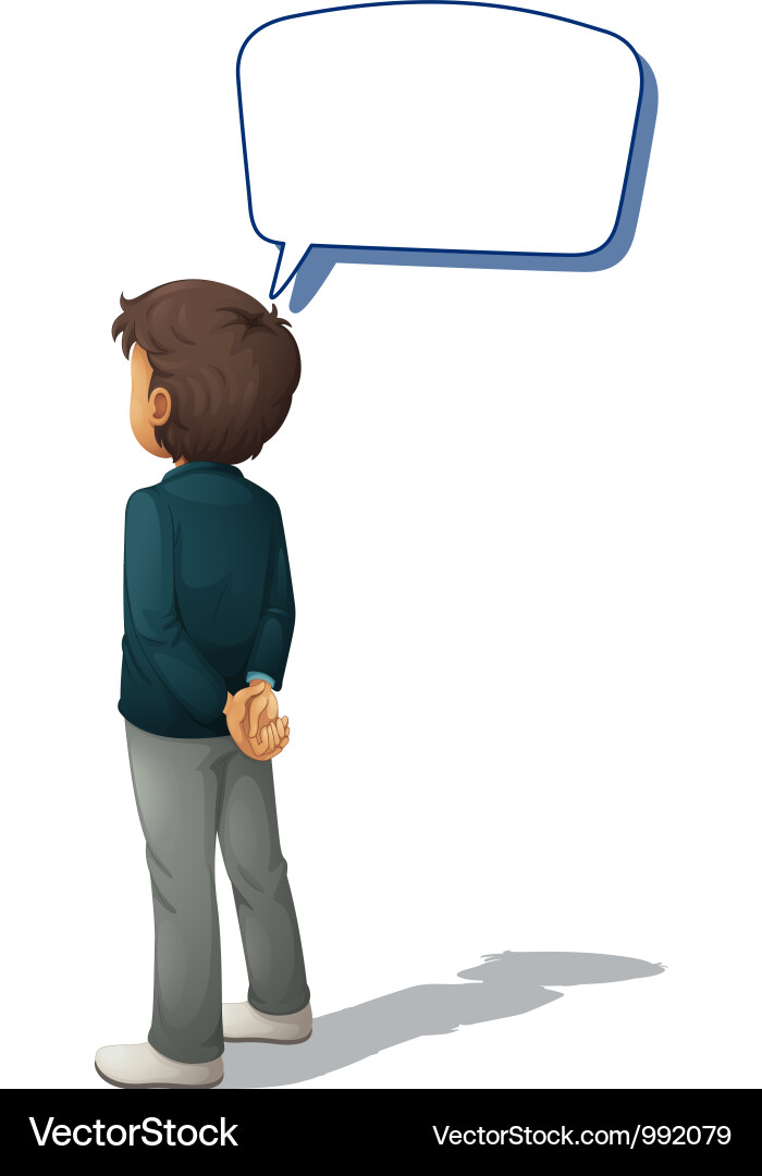 Man speaking bubble Royalty Free Vector Image - VectorStock