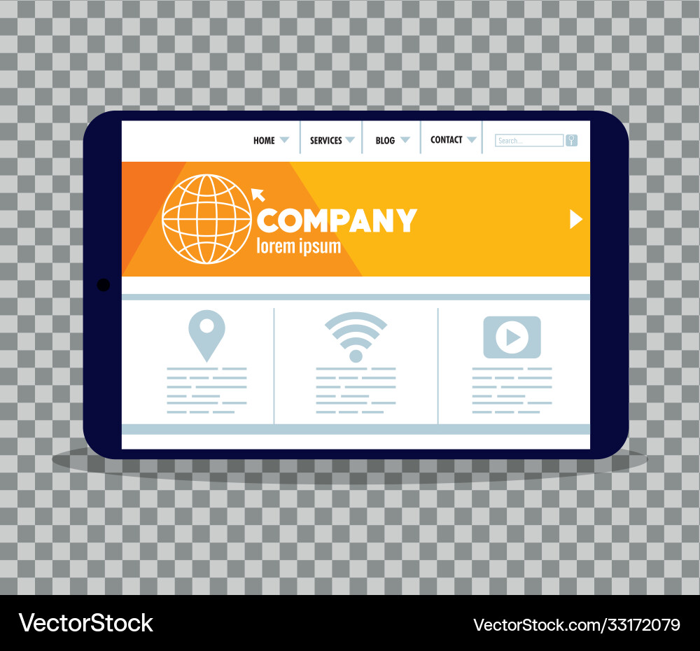 Mockup responsive web concept website development Mockup responsive web concept website development Vector Image