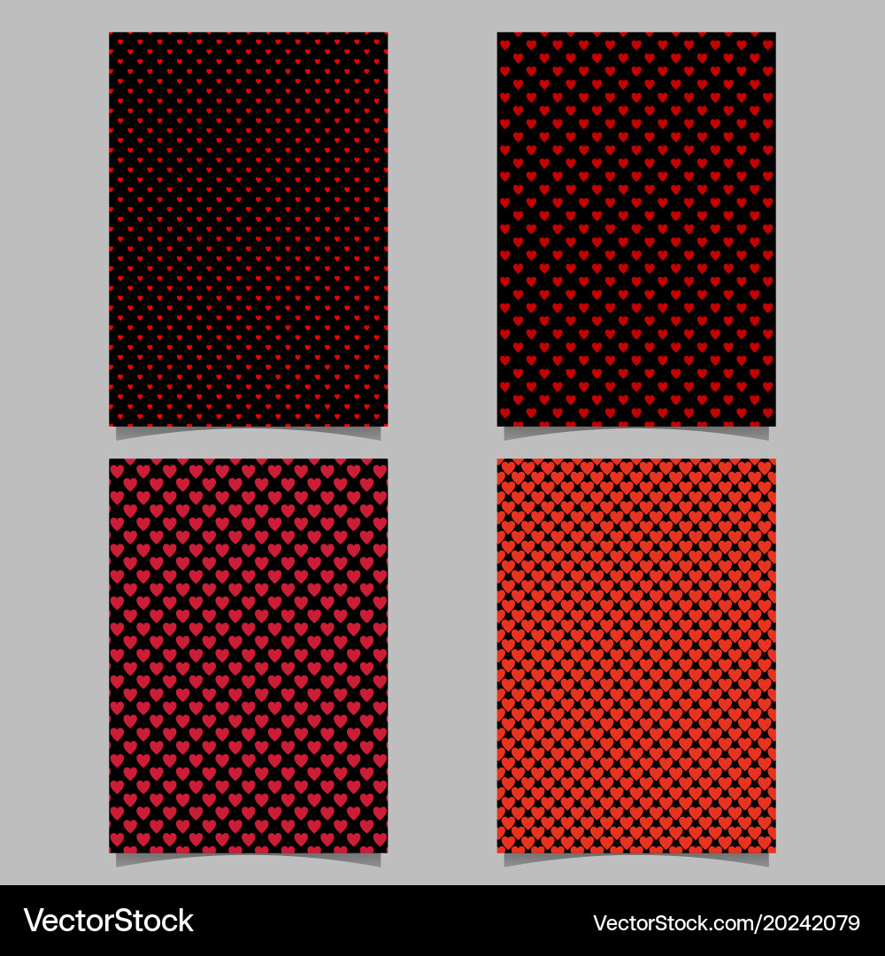 Retro repeating heart pattern brochure background Vector Image