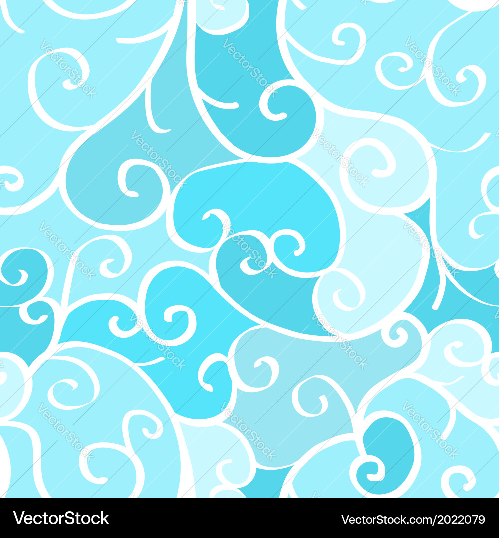 Seamless pattern with swirls vector image