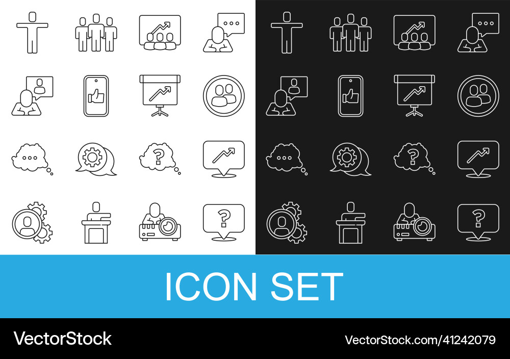 Set line question mark graph schedule chart Set line question mark graph schedule chart vector image