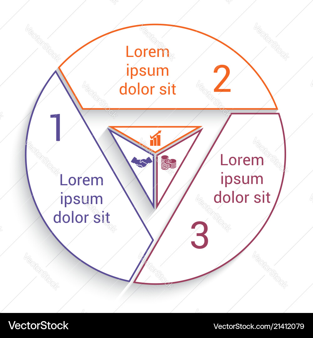 Template for info-grapchics 3 cyclic processes Template for info-grapchics 3 cyclic processes vector image