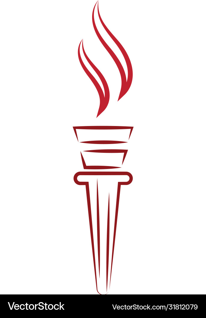 Torch icon design vector image