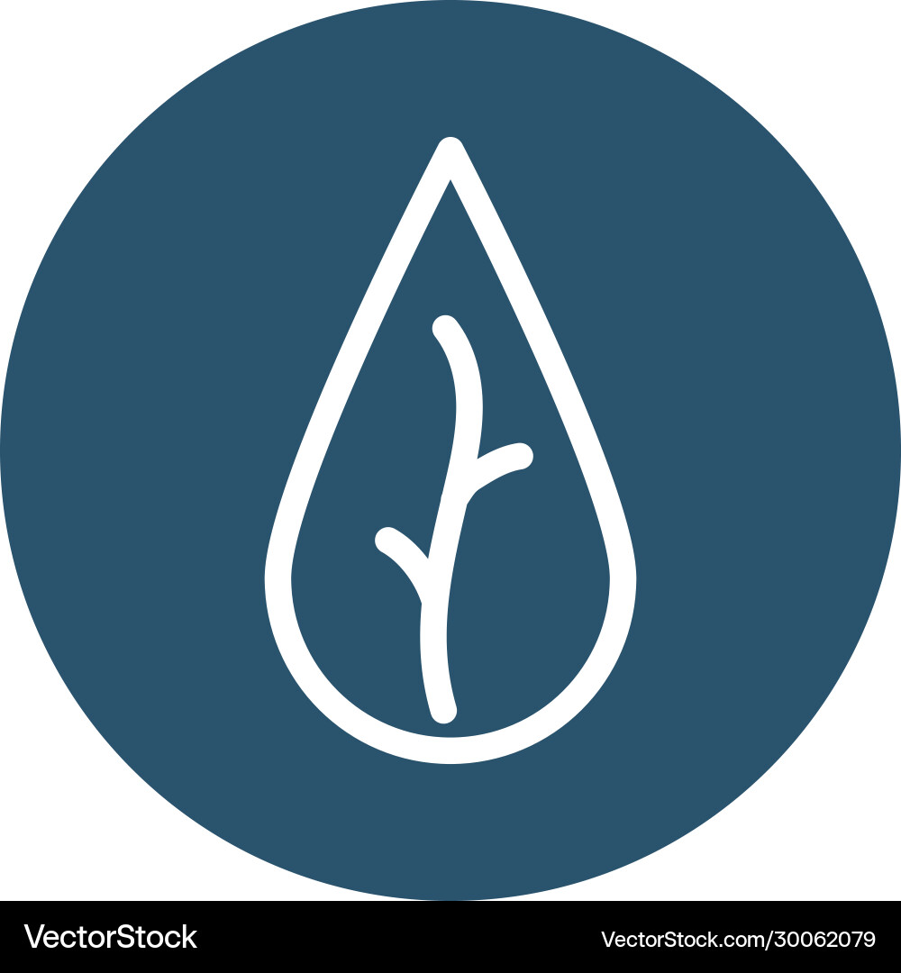 Tree leaf block and flat style icon vector image