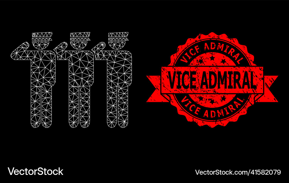 Triangular net mesh soldiers image with grunge Triangular net mesh soldiers image with grunge vector image