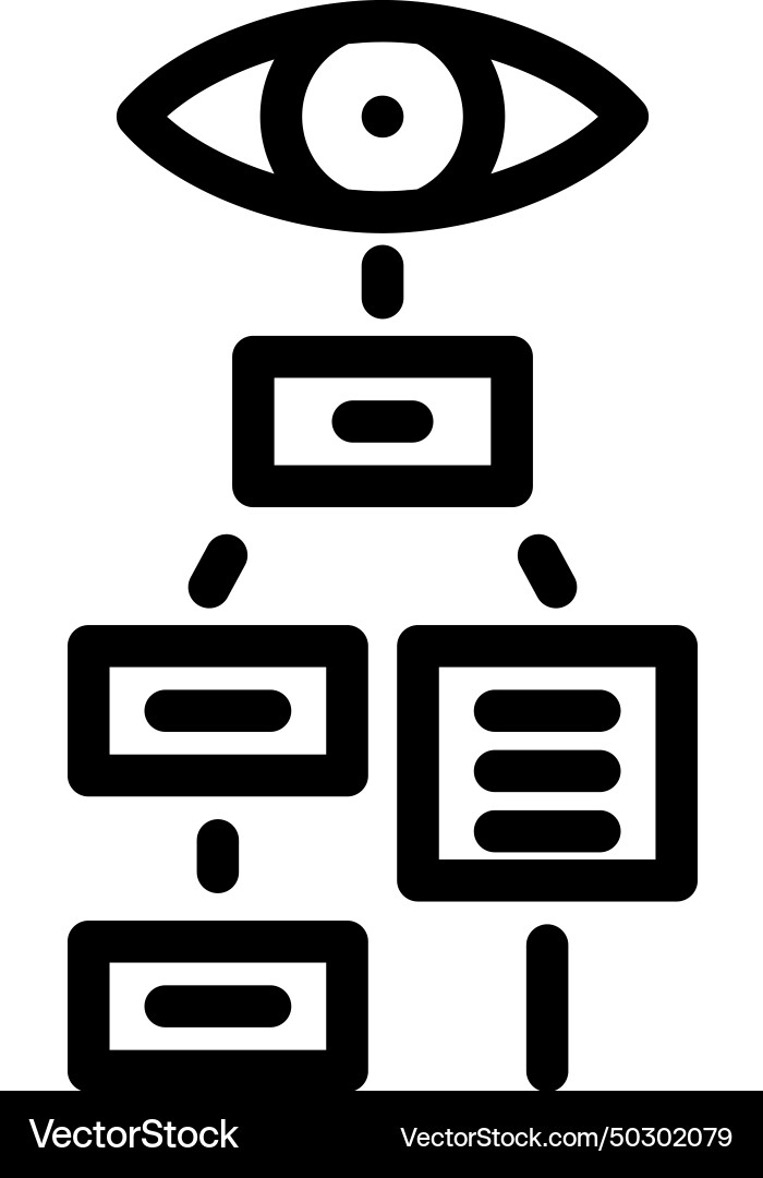 Visual hierarchy ux ui design line icon Visual hierarchy ux ui design line icon vector image