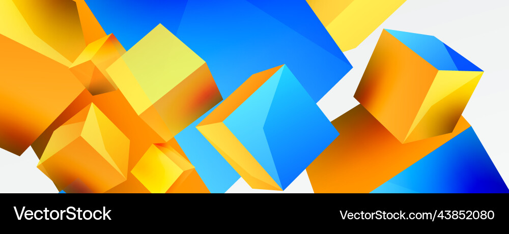 3d cubes abstract background composition 3d cubes abstract background composition vector image