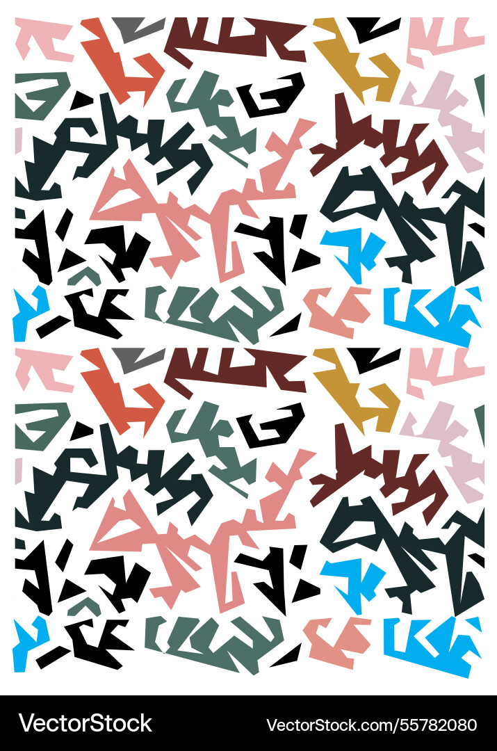 Abstract camouflage seamless print pattern vector image