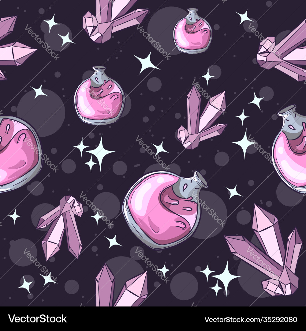 Alchemy & Wiccan Pattern vector image