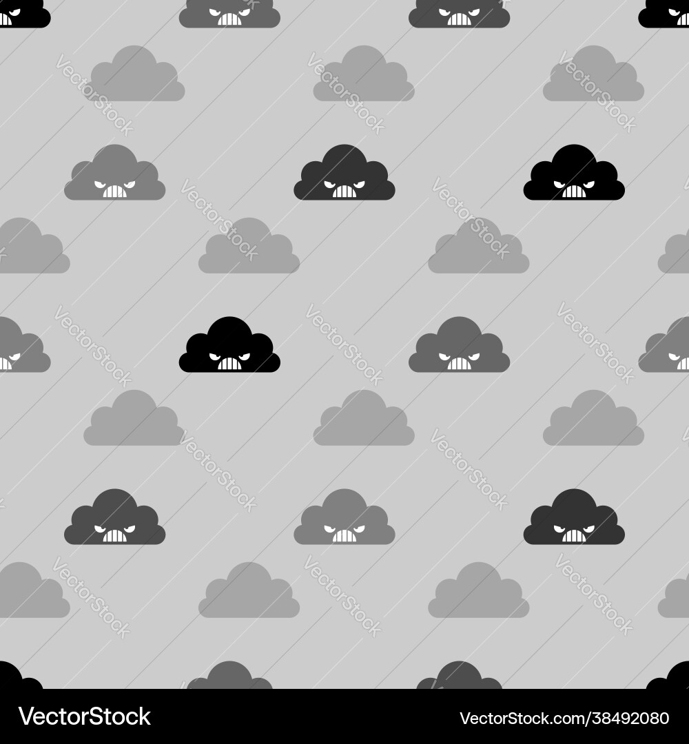 Angry cloud pattern seamless thunder Angry cloud pattern seamless thunder vector image