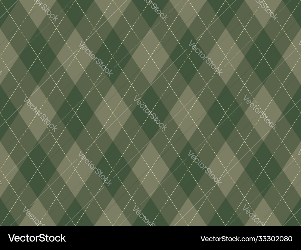 Argyle pattern seamless fabric texture background Vector Image