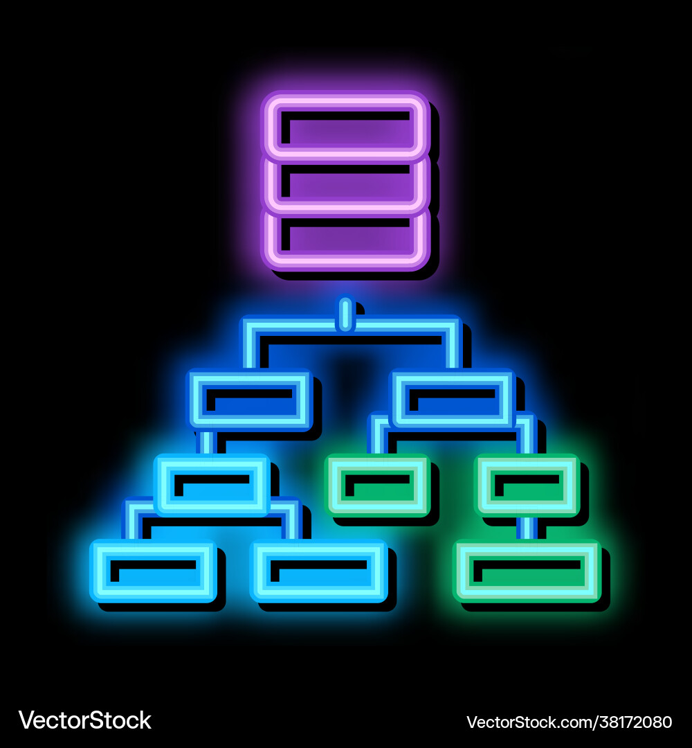 Classification machine learning neon glow icon Classification machine learning neon glow icon vector image