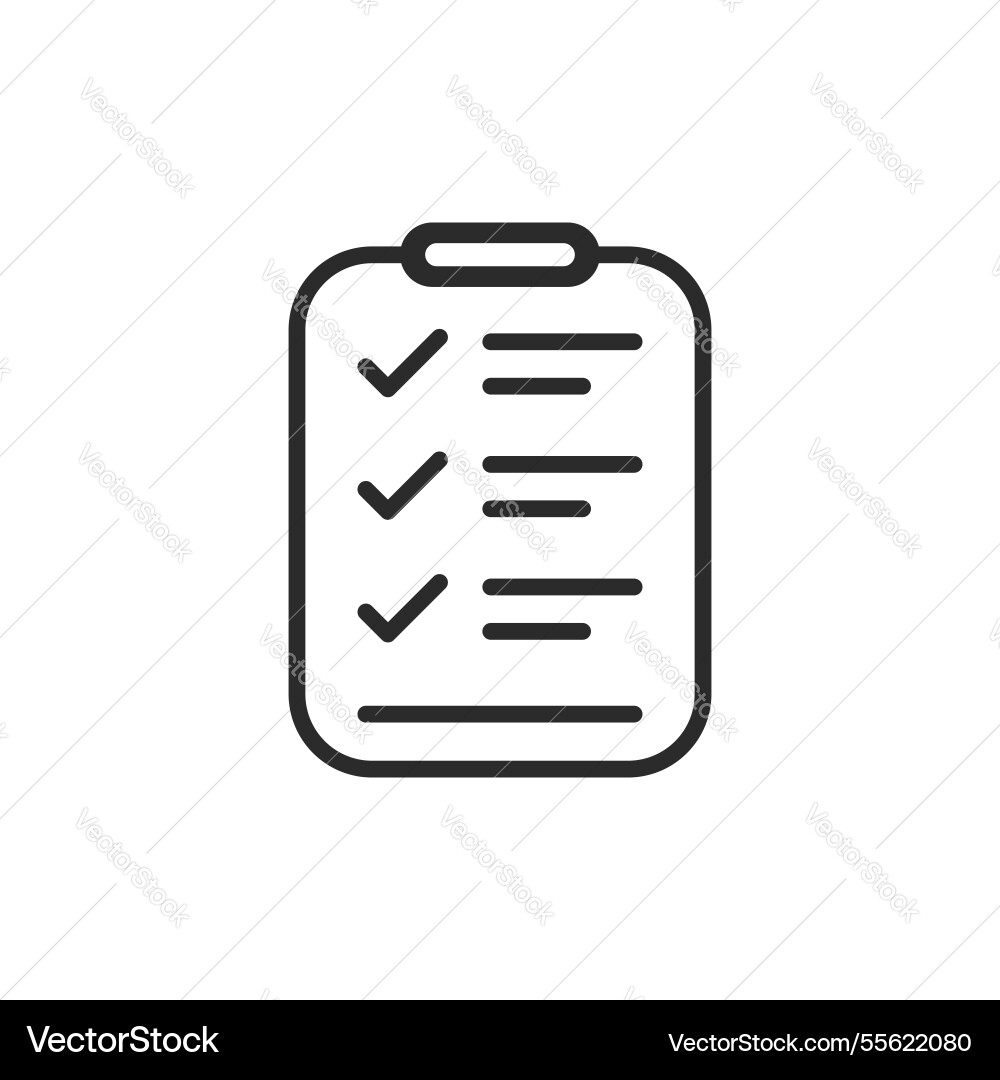 Clipboard with checklist icon in flat style Clipboard with checklist icon in flat style vector image