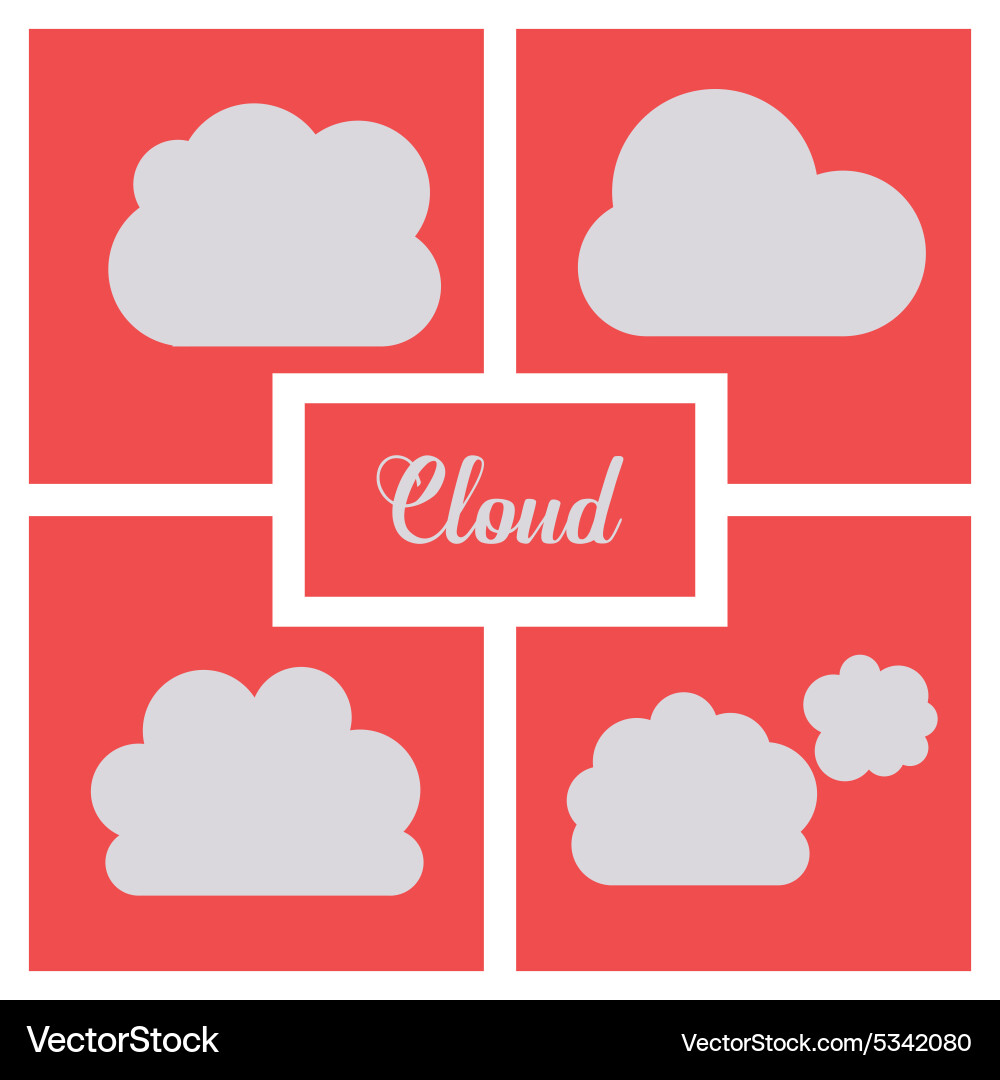 Cloud computing design vector image
