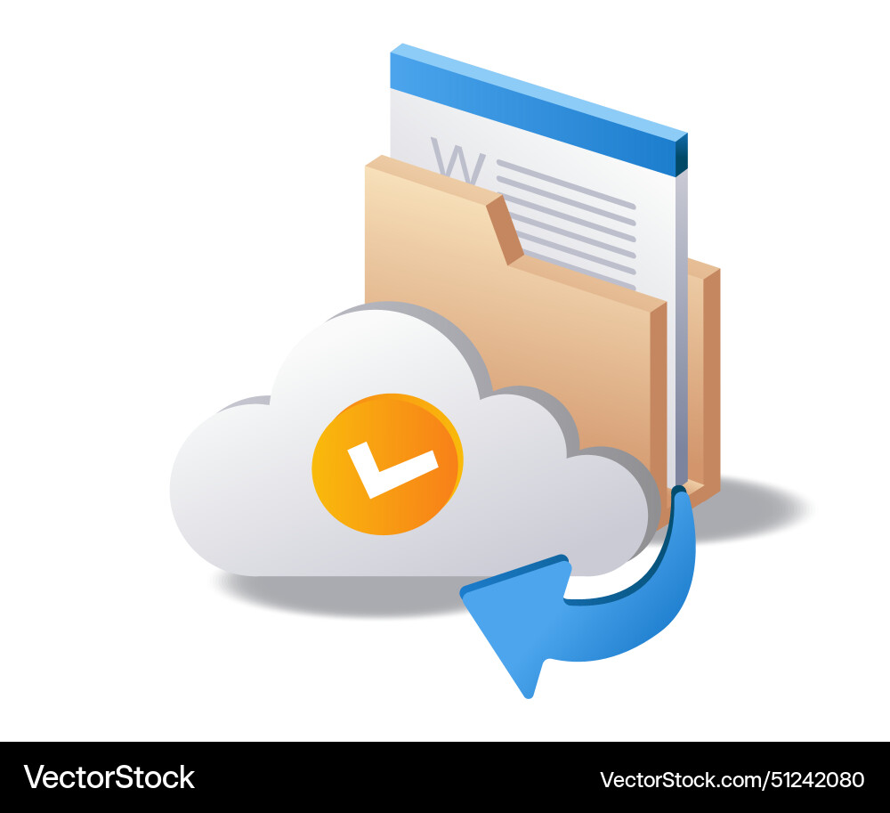 Cloud data folder computer technology infographic Cloud data folder computer technology infographic vector image
