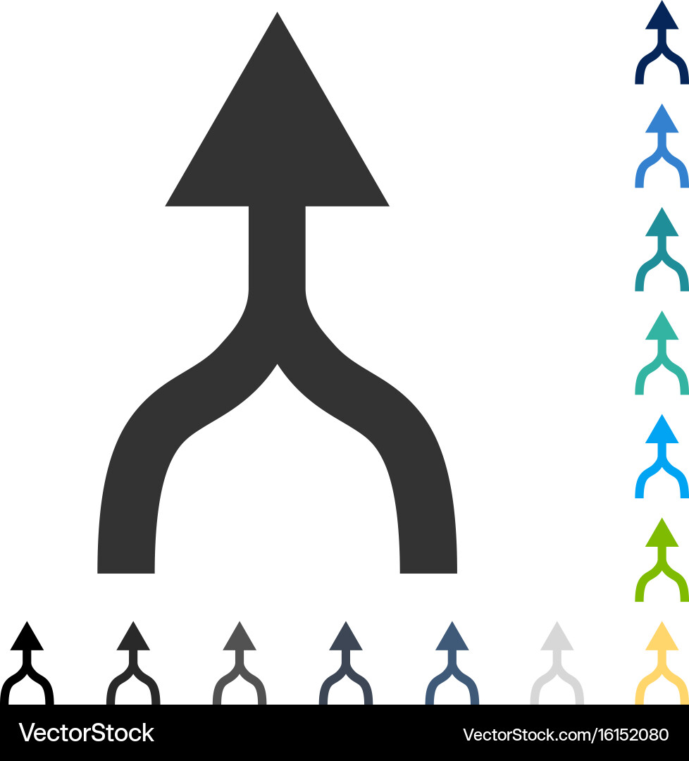 Combine arrow up icon vector image