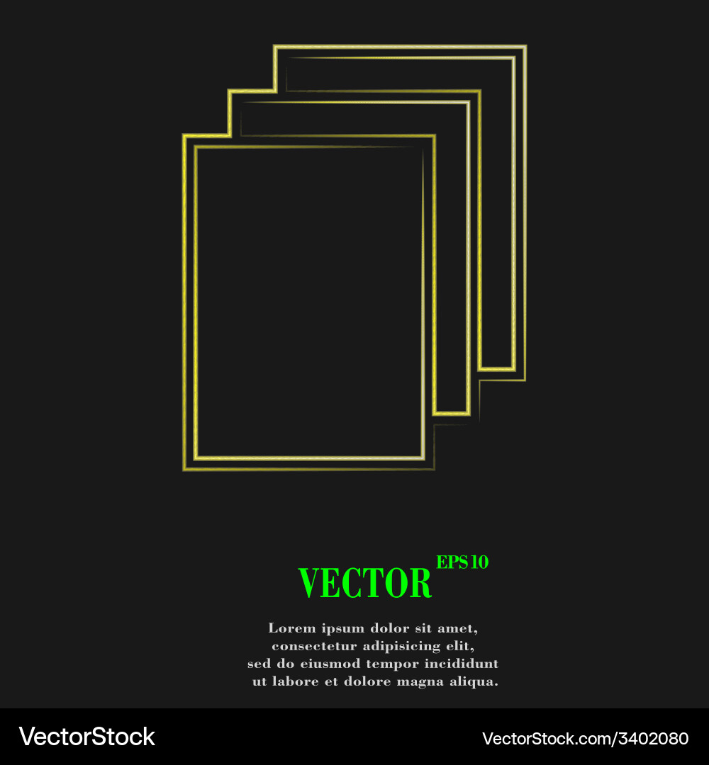 Copy file icon symbol flat modern web design Vector Image