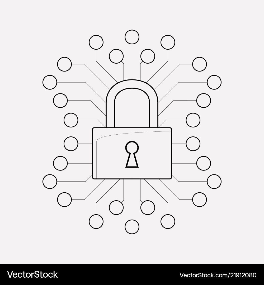 Cyber security icon line element Cyber security icon line element Vector Image