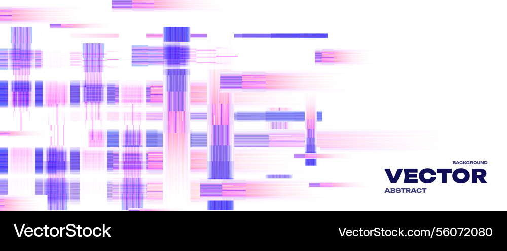 Digital glitch grid with horizontal motion blur Digital glitch grid with horizontal motion blur vector image