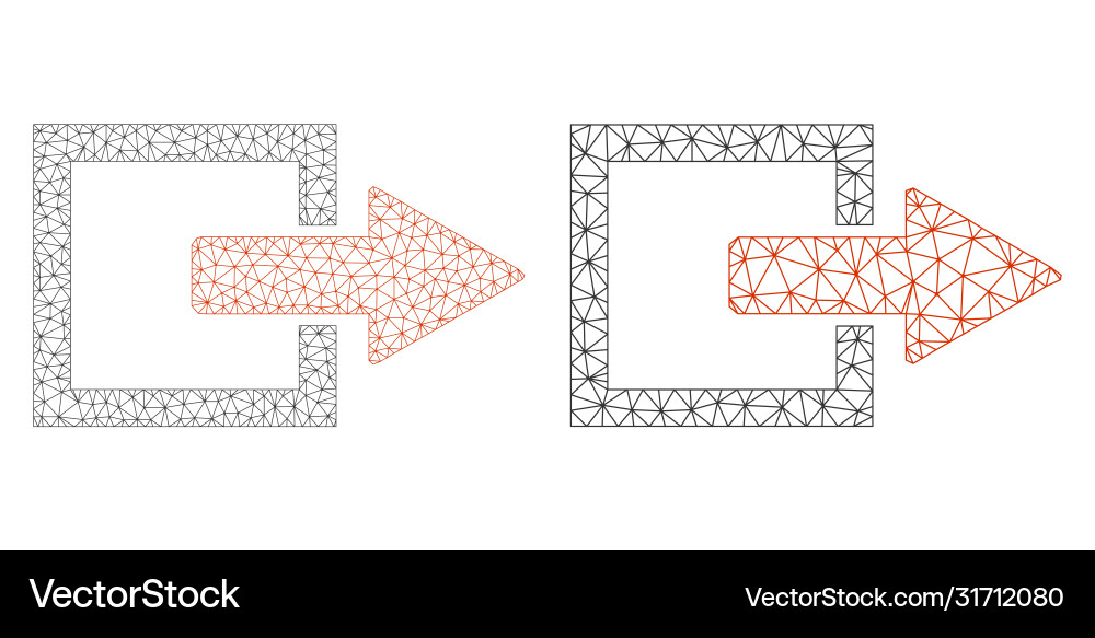 Export arrow icon - triangular mesh Export arrow icon - triangular mesh Vector Image