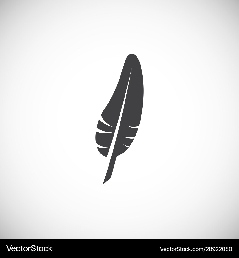 Feather icon on background for graphic and web Feather icon on background for graphic and web vector image
