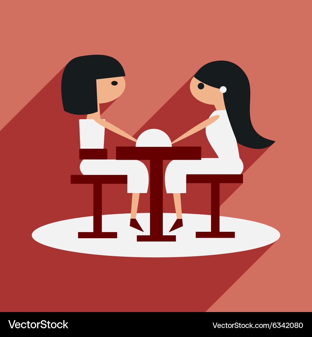 Flat with shadow icon and mobile application vector image
