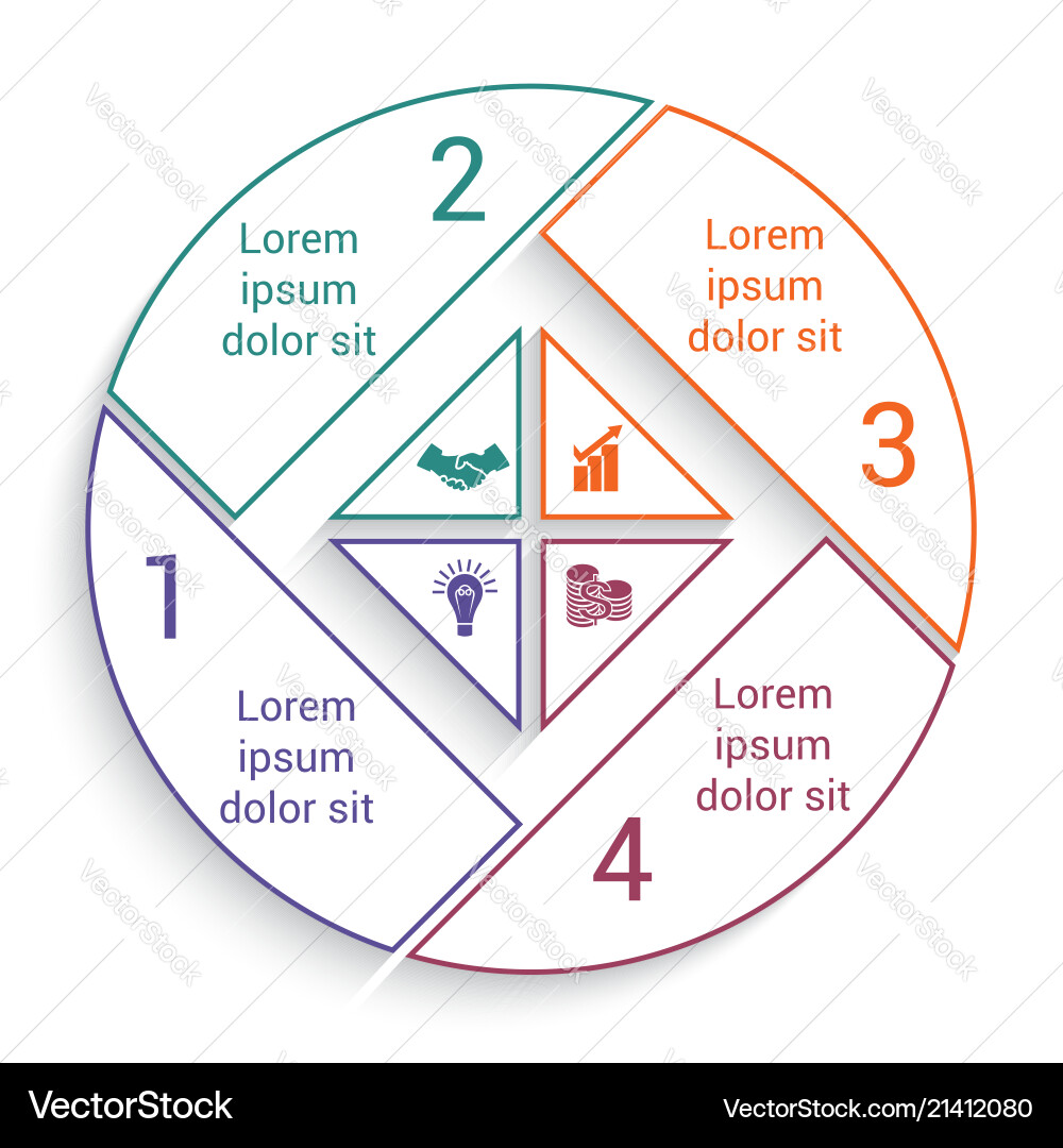 Info-Graphics Template - Cycle Processes vector image