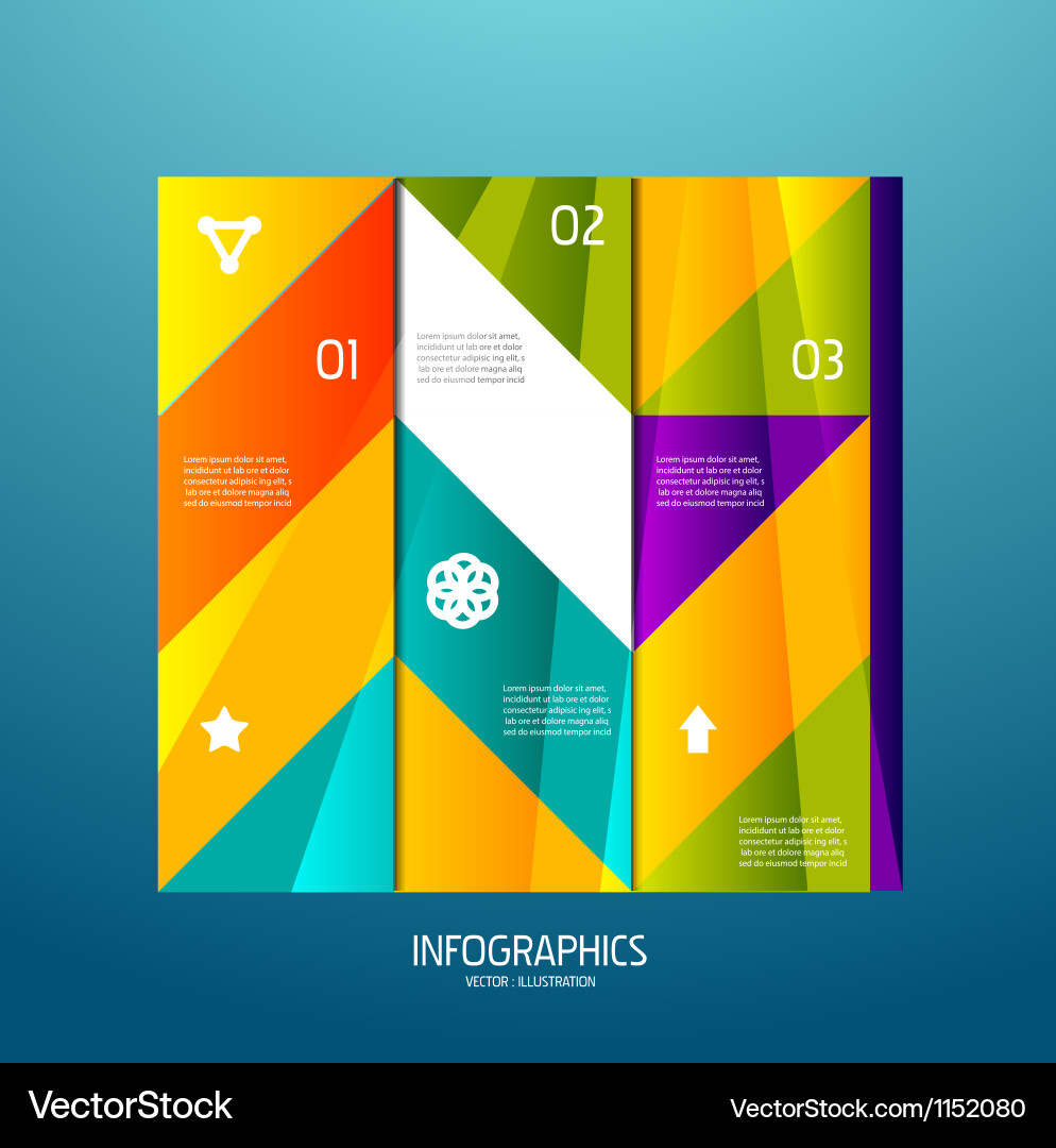 Infographic banner design elements numbered lists vector image