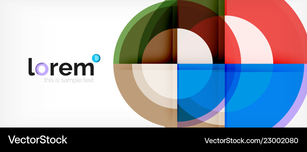 Multicolored round shapes abstract background Vector Image