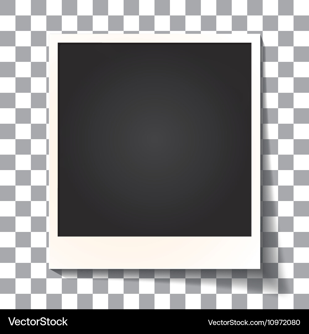 Old empty realistic photo frame Vector Image