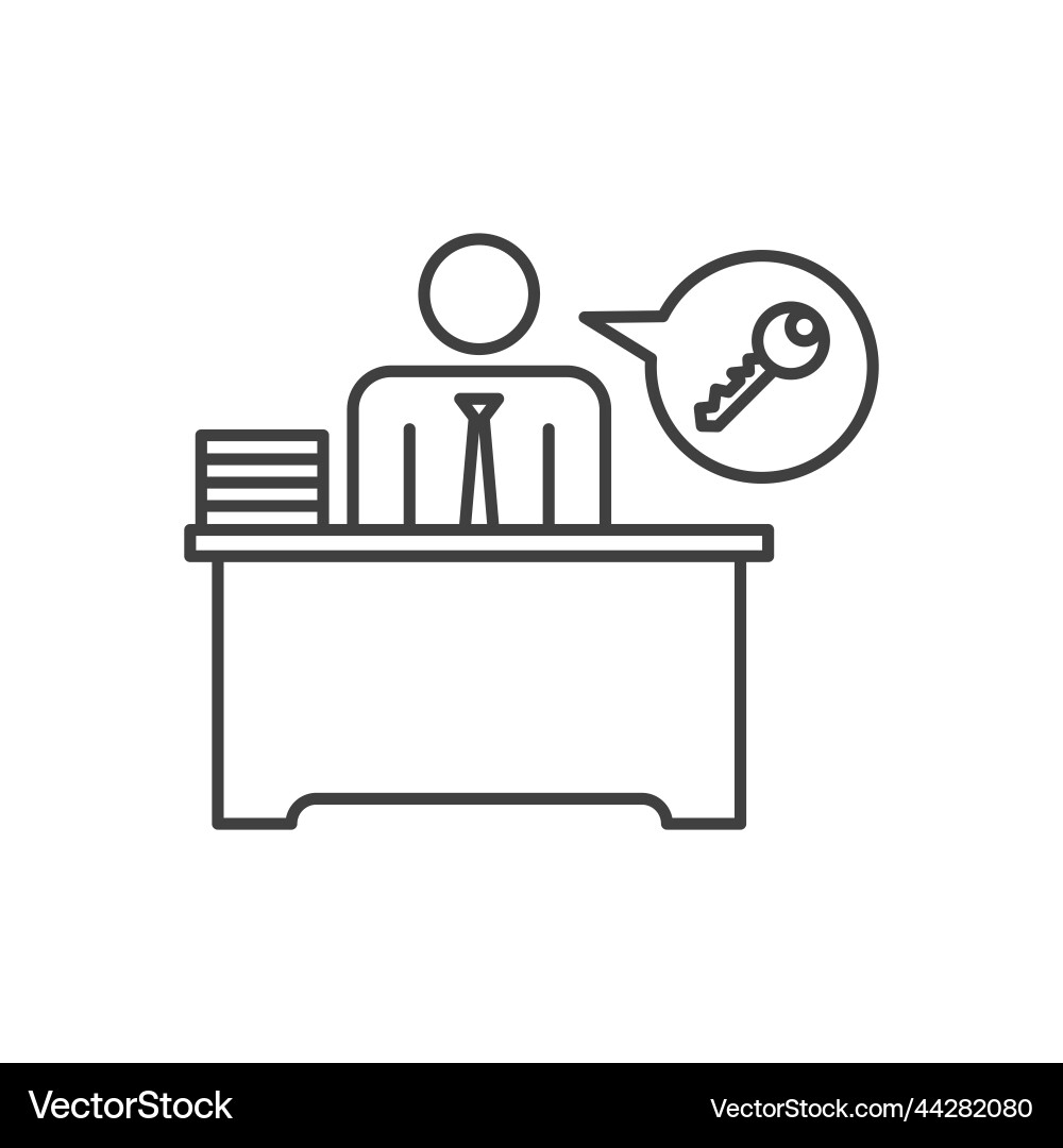 Realtor icon a simple linear image Realtor icon a simple linear image vector image