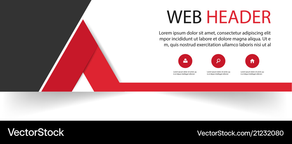 Red Triangle Web Header vector image
