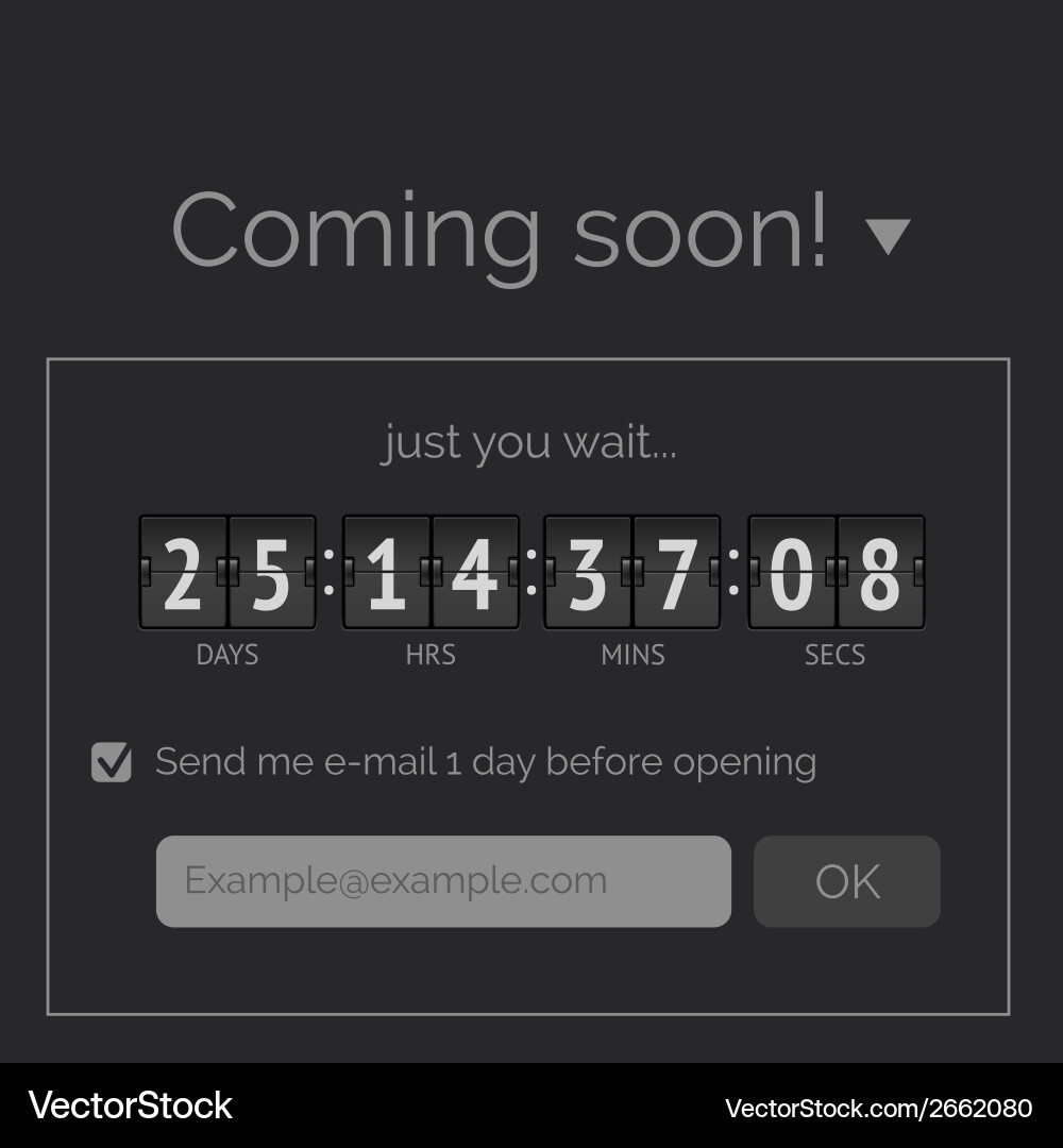 Retro Countdown Timer Display Vektorbild