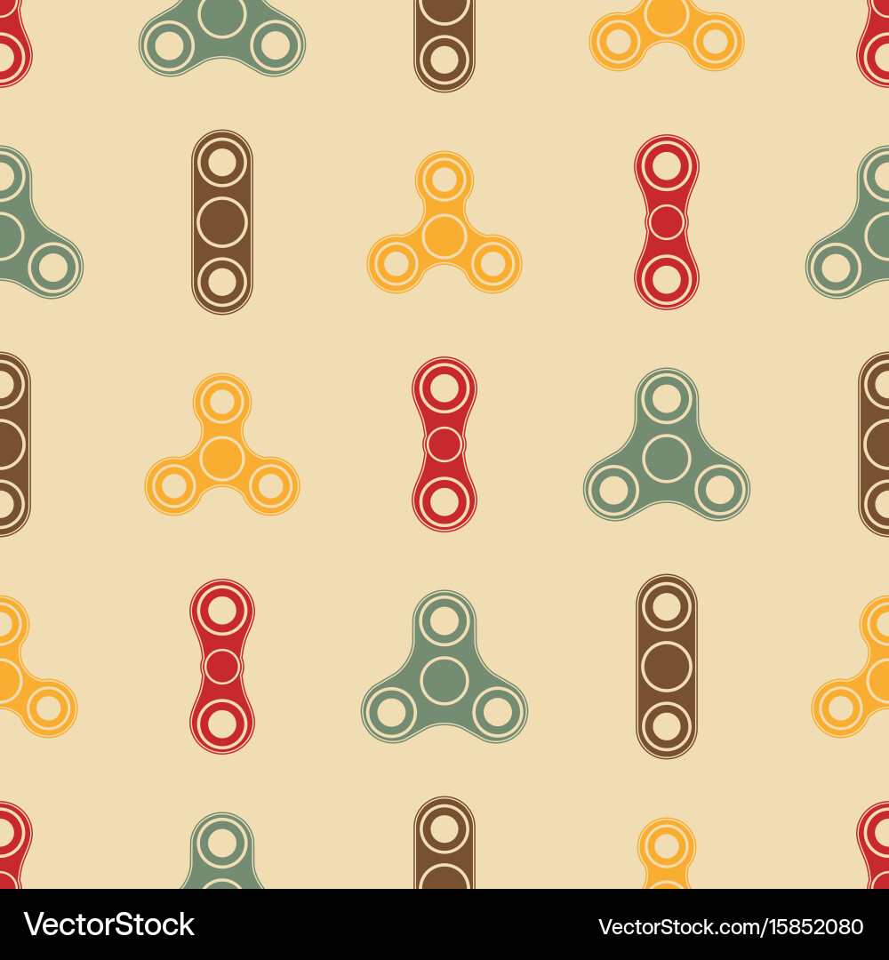Seamless pattern with fidget spinners vector image