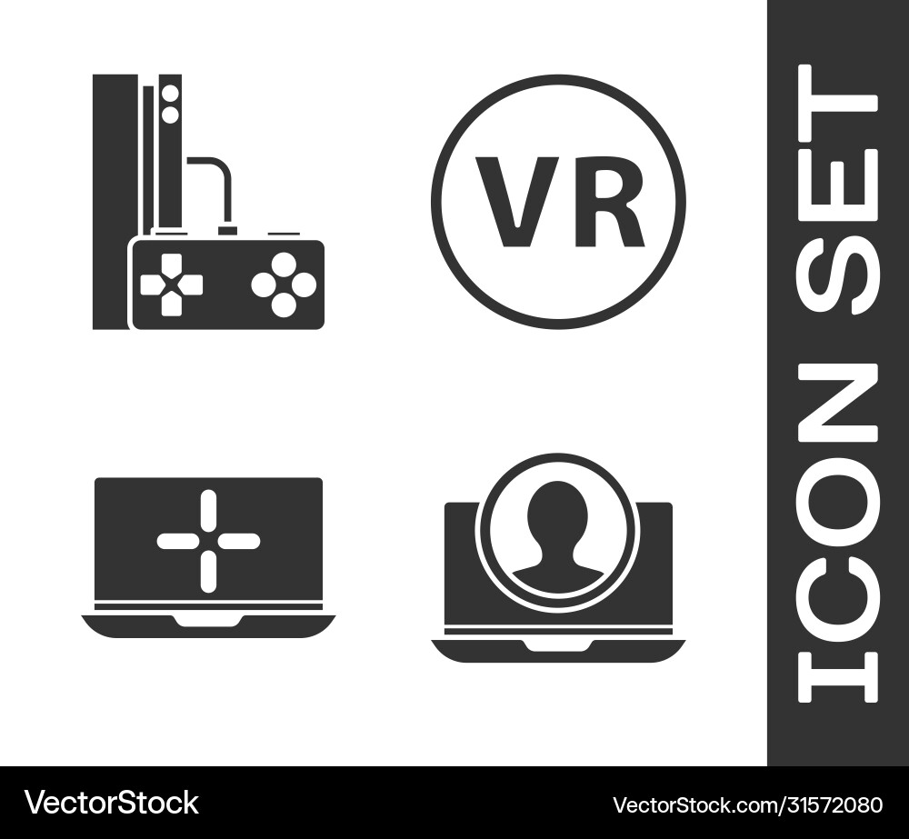 Set create account screen game console Set create account screen game console vector image