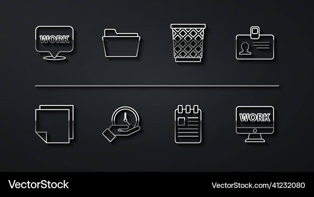 Set line location with text work post note Set line location with text work post note vector image