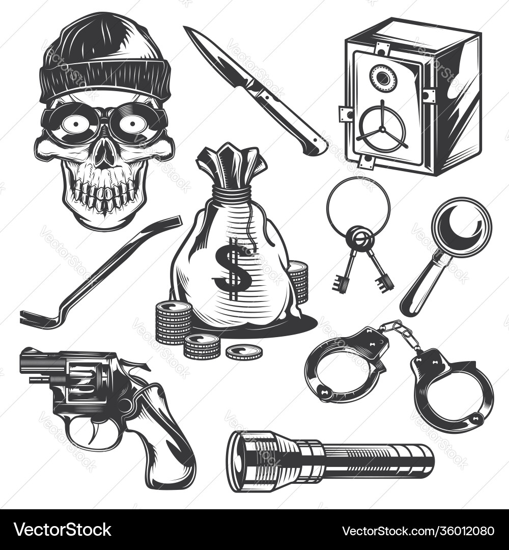 Set thief elements for creating your own Set thief elements for creating your own vector image