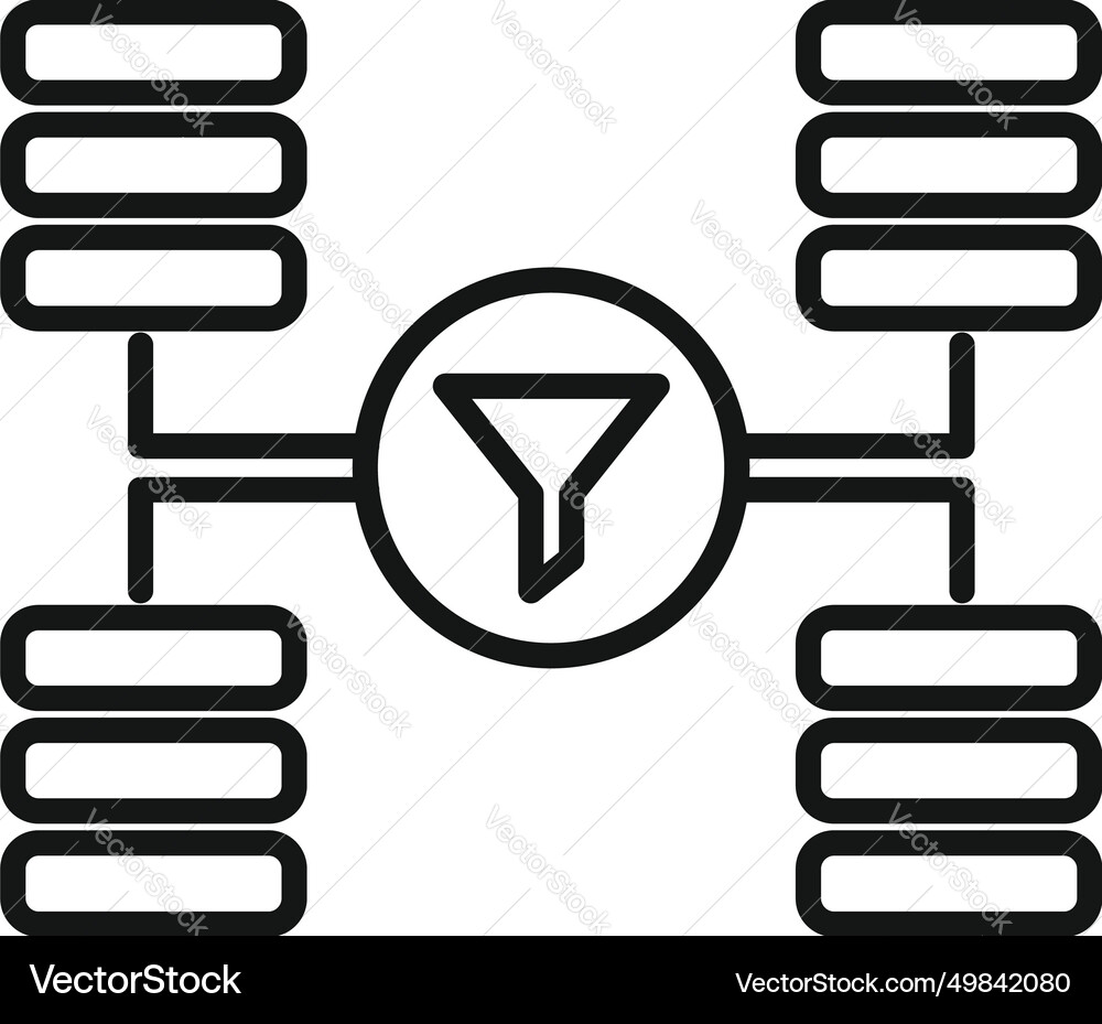 Smart access data icon outline network Smart access data icon outline network vector image