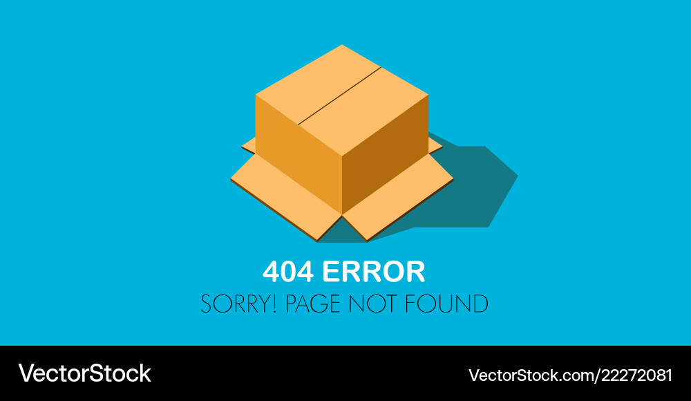 404 error website not found graphic design vector image