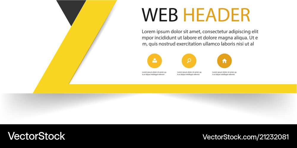 Abstract web header design template yellow Abstract web header design template yellow vector image